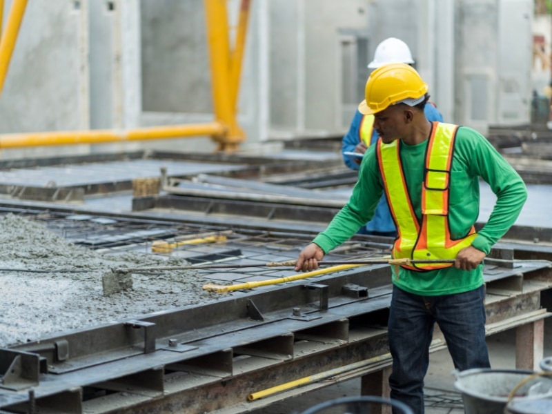 Construction worker installing Rise Wall formwork for wall applications