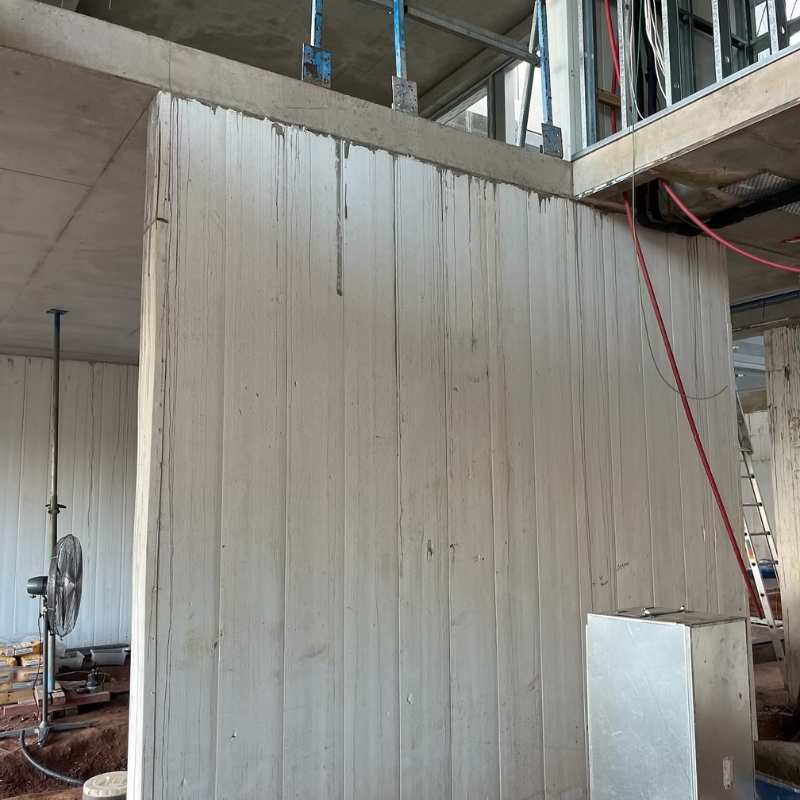 formwork design showing finished concrete wall panels