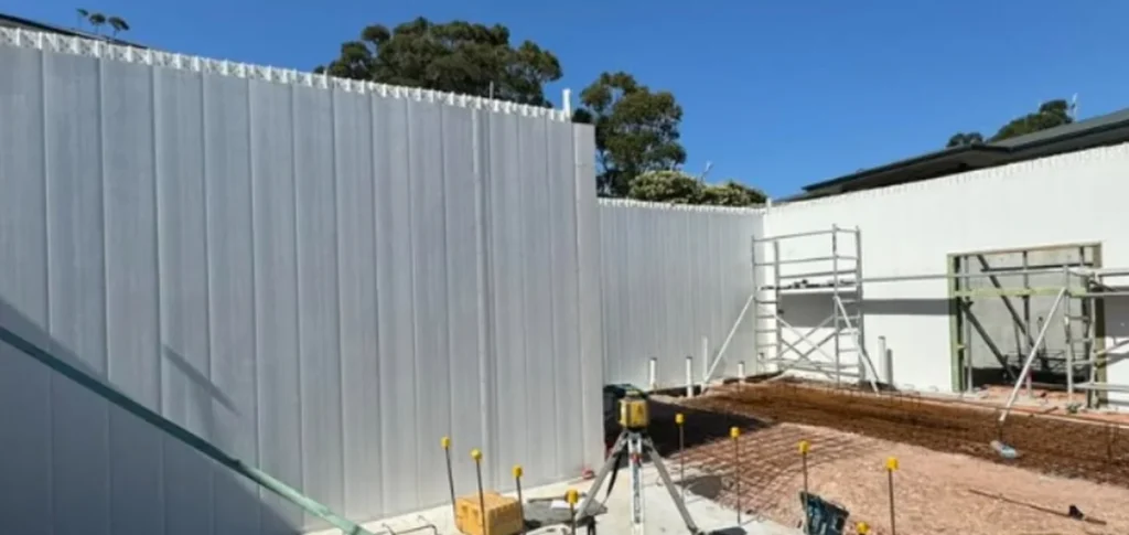 Permanent formwork basement wall installation with water barrier design